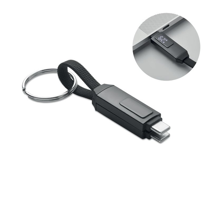 60W charging cable keyring