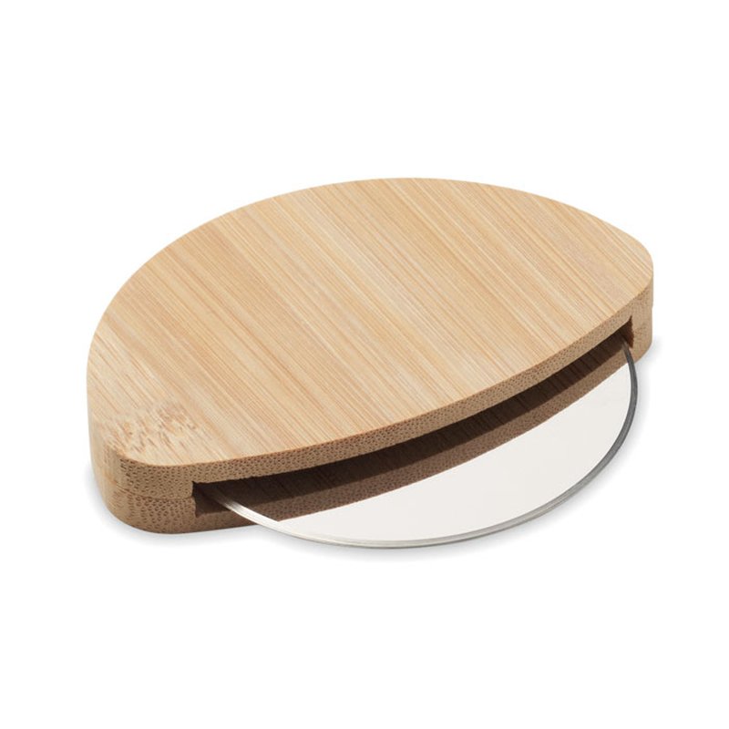 Round bamboo pizza cutter — NAPOL