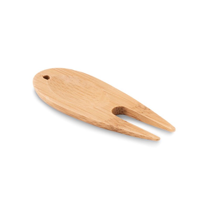 Bamboo golf divot tool — BOGEY
