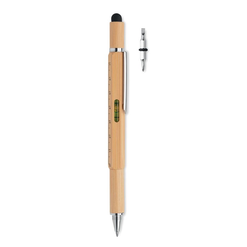 Spirit level pen in bamboo — TOOLBAM