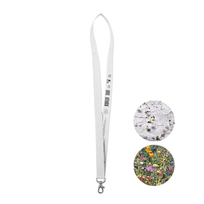 Seed paper lanyard w/hook — LANSEE