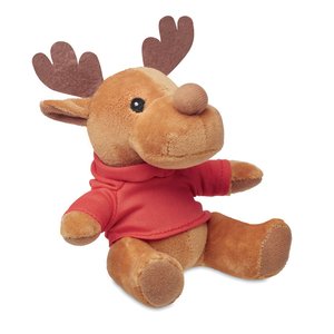Plush reindeer with hoodie — RUDOLPH