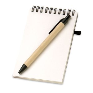 A6 recycled notepad with pen — SONORA