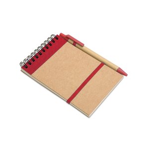 A6 recycled notepad with pen — SONORA