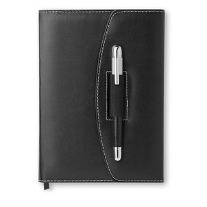 A5 notebook portfolio with pen