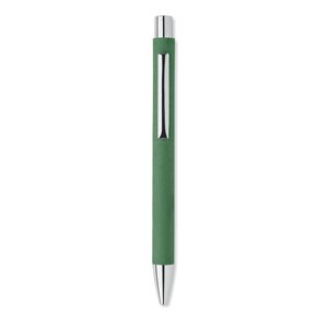Recycled paper push ball pen — OLYMPIA - Back View
