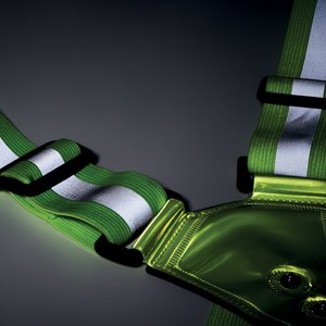 Reflective body belt with LED