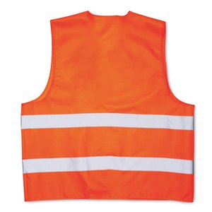 Knitted material waistcoat — VISICOAT - Back View