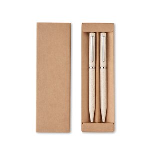 Wheat straw/ABS twist pen set
