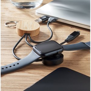 Key ring with 4 in 1 60W cable — BULE