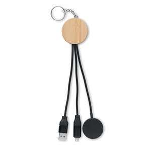 Key ring with 4 in 1 60W cable — BULE