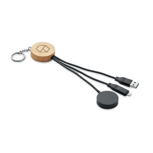 Key ring with 4 in 1 60W cable — BULE