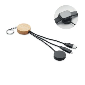 Key ring with 4 in 1 60W cable — BULE