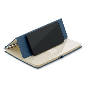A5 notebook with phone holder — STRATA - Back View
