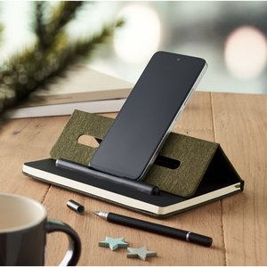 A5 notebook with phone holder