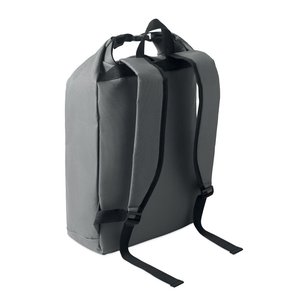 15'' roll top laptop backpack — UNITON - Back View