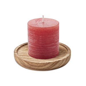 Candle on round wooden base — PENTAS