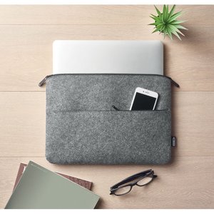 RPET felt zipped laptop bag — TOPLO