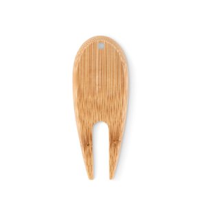 Bamboo golf divot tool — BOGEY - Back View