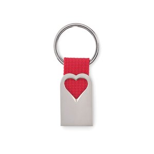 Heart metal key ring