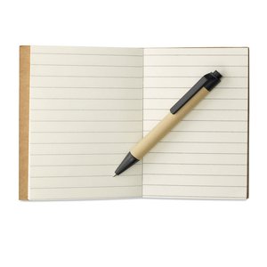 Recycled notebook with pen — CARTOPAD - Back View