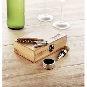 Wine set in bamboo box — SONOMA