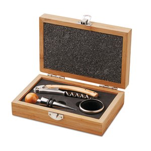 Wine set in bamboo box — SONOMA
