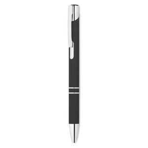 Ball pen in rubberised finish — AOSTA - Back View