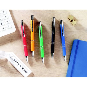 Ball pen in rubberised finish — AOSTA