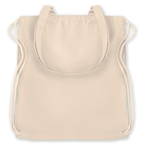 220gr/m² canvas 2 function bag — MOIRA - Back View