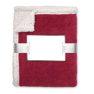 Blanket coral fleece/ sherpa — ZERMATT - Back View
