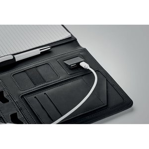 A5 folder with power bank — POWERNOTY