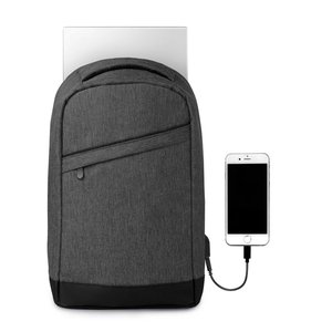 2 tone backpack incl USB plug — BERLIN