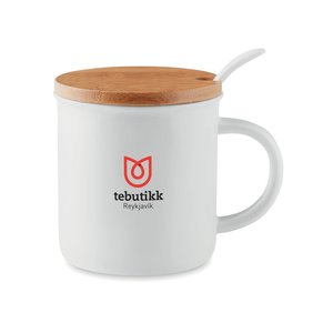 Porcelain mug with spoon — KENYA
