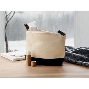 Bicolour cotton cosmetic bag — KLEUREN