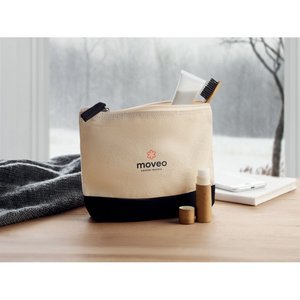 Bicolour cotton cosmetic bag — KLEUREN