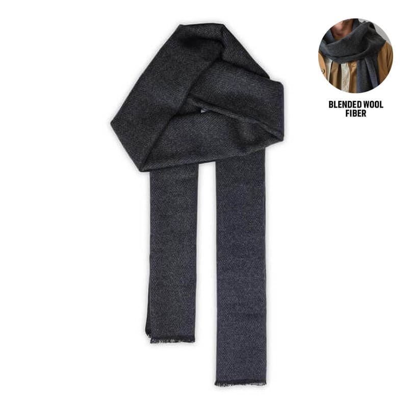 Santhome Premium Wool Herringbone Scarf in Gift Box