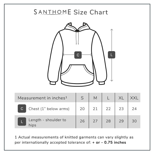 SANTHOME Hoodie with Zipper