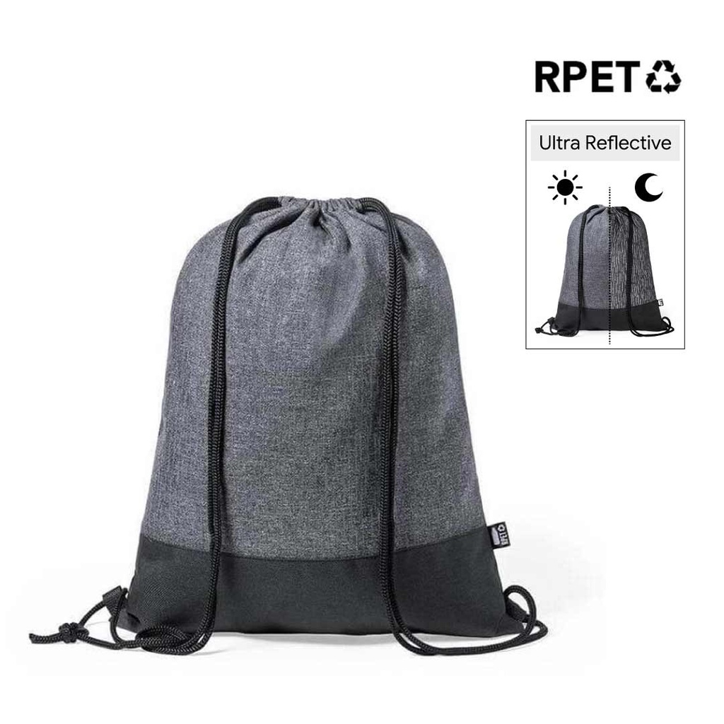 Giftology Reflective RPET Drawstring Bag