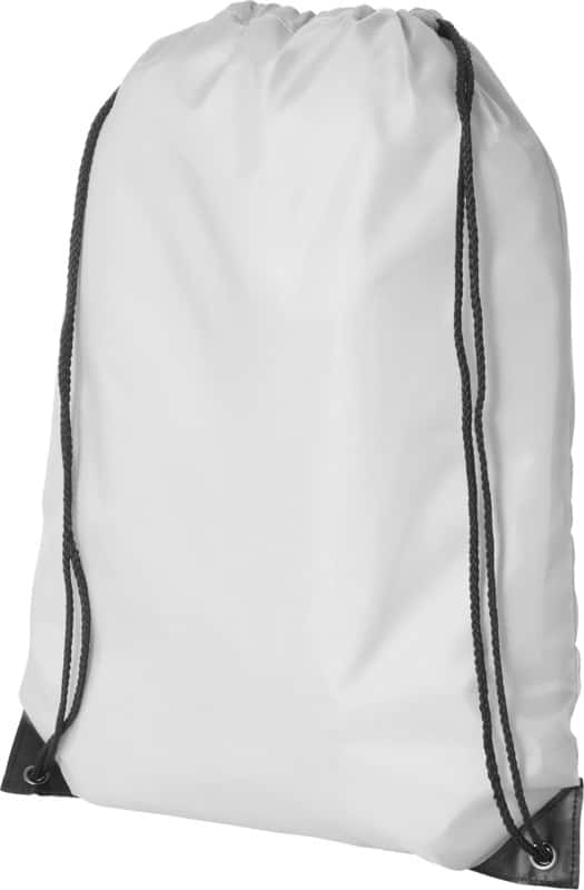 Giftology 210D Polyster Drawstring Bag - White