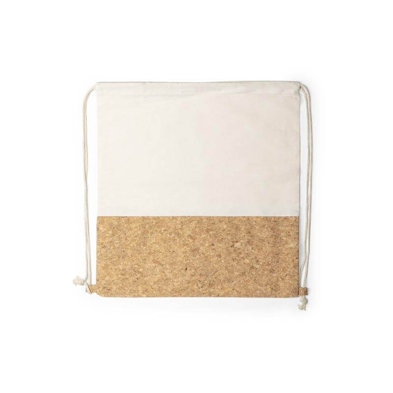 eco-neutral Recycled Cotton/Cork Drawstring Bag