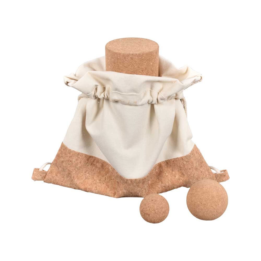 eco-neutral Recycled Cotton/Cork Drawstring Bag