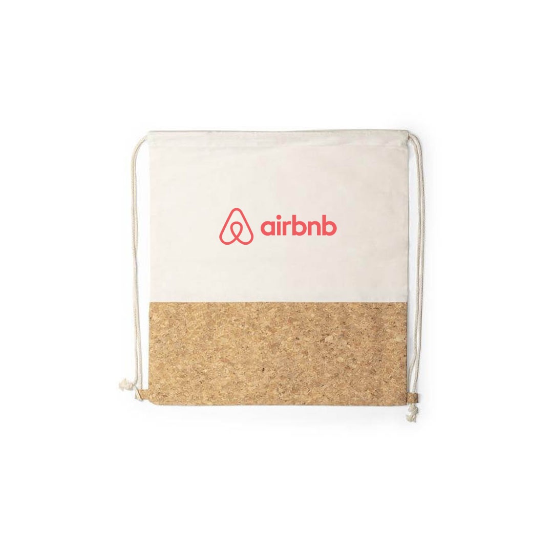 eco-neutral Recycled Cotton/Cork Drawstring Bag