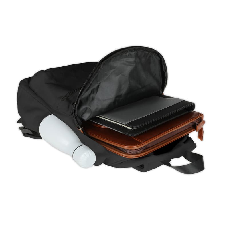 Giftology Canvas Backpack - Black/Tan