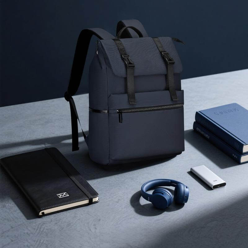 Giftology 17" Rolltop Backpack - Blue