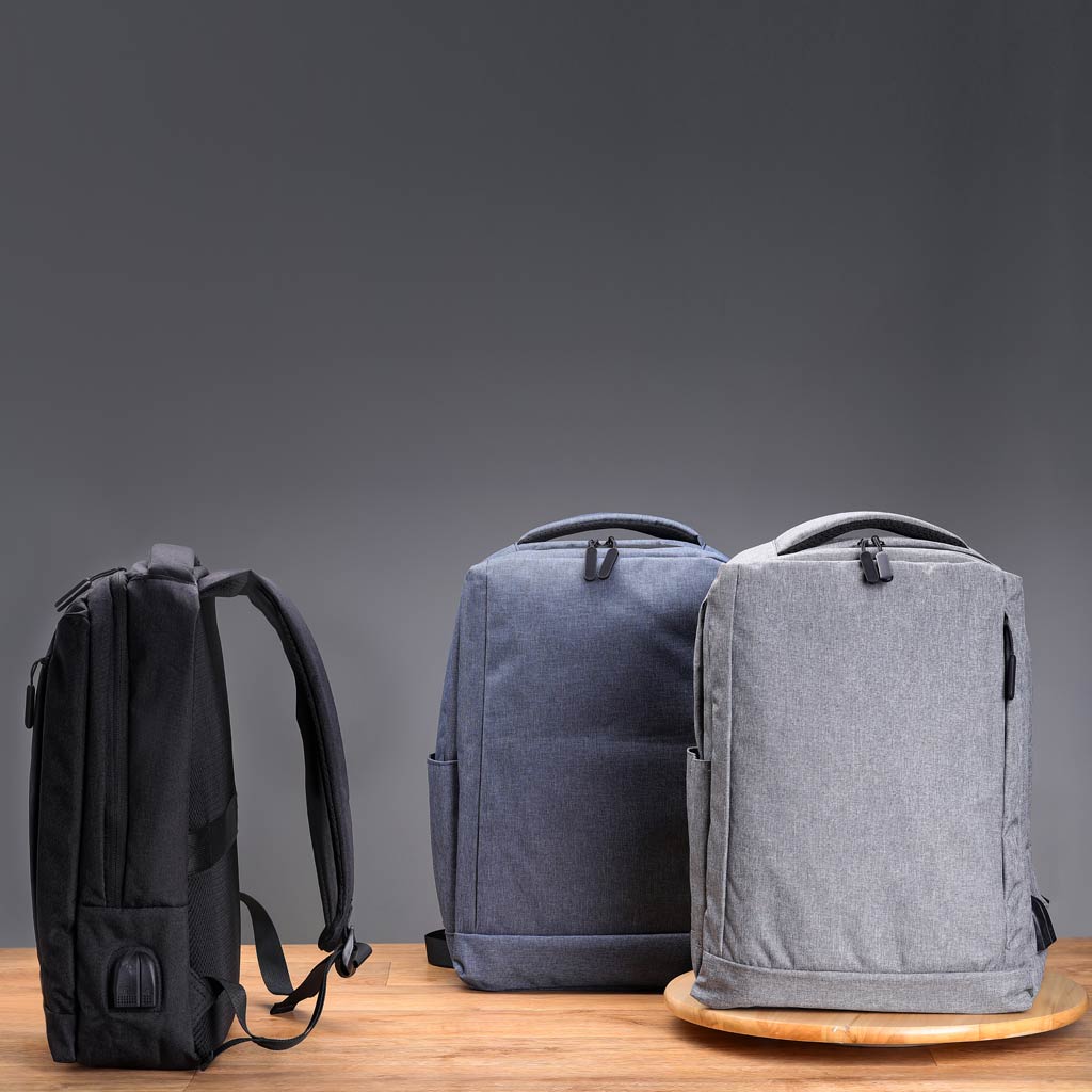 Giftology GRS-certified Recycled RPET Backpack - Grey