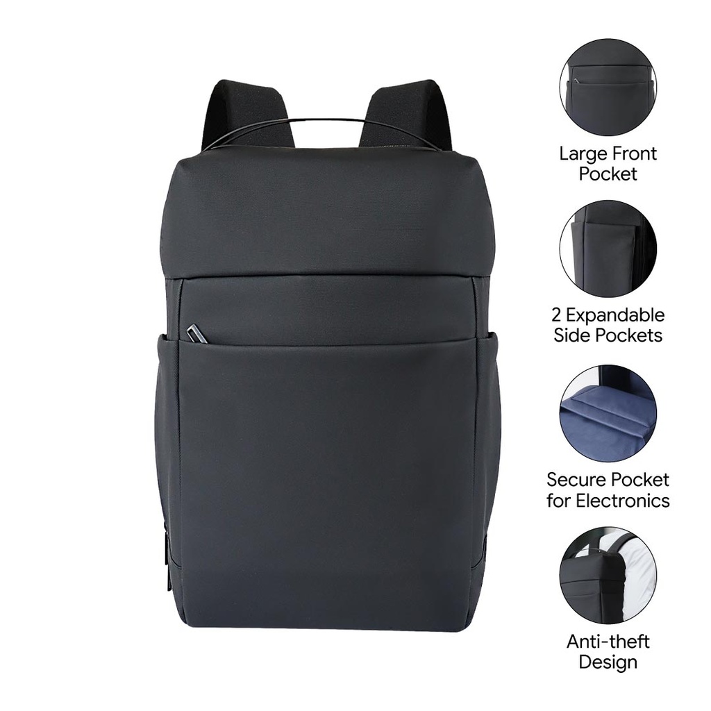 Santhome Deluxe 15.6" Laptop Backpack - Black
