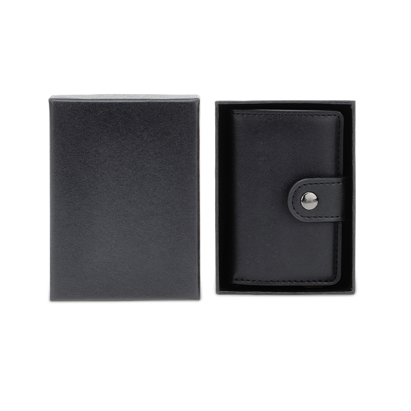 RFID PU Slim Cardholder Wallet - Black