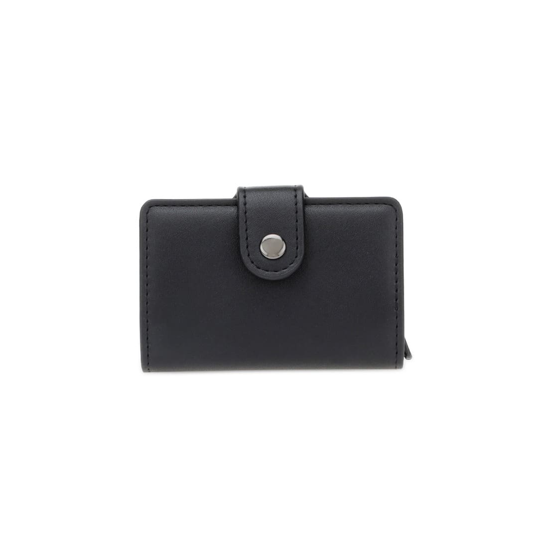 RFID PU Slim Cardholder Wallet - Black