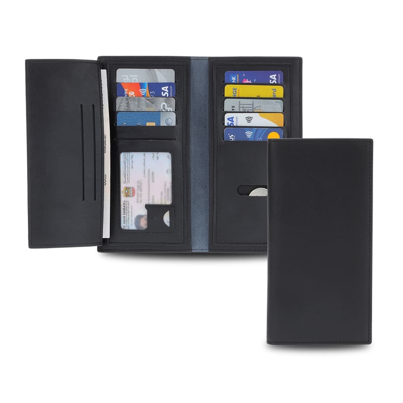 PU Suit Coat Wallet - Black